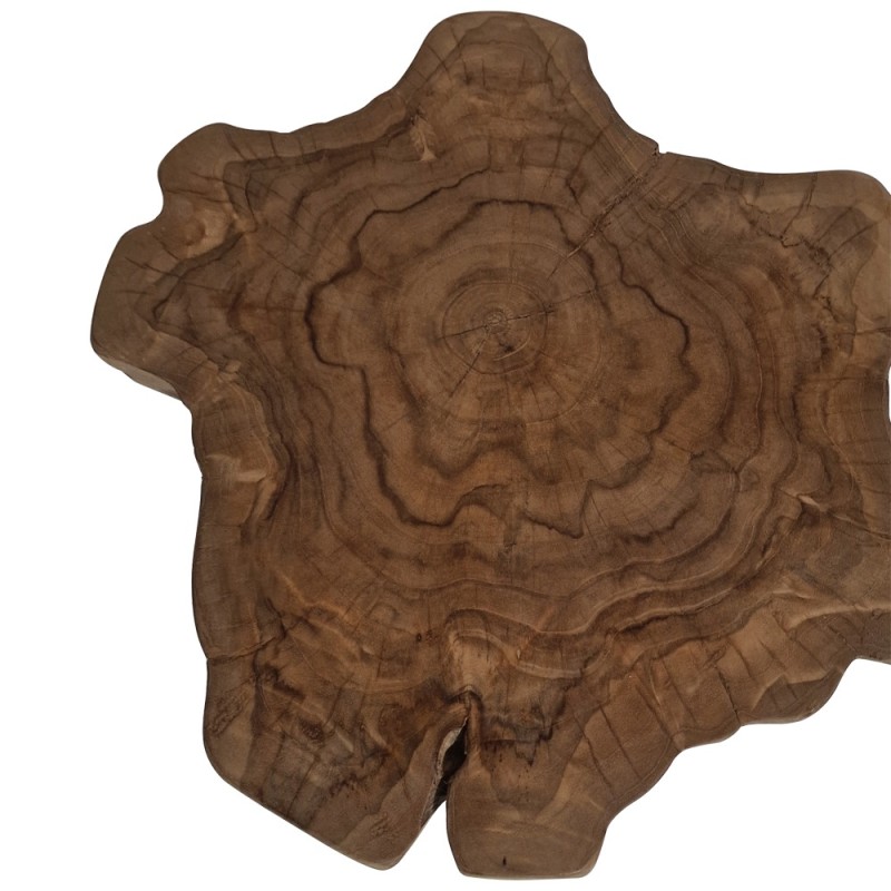 Artekko Munggur Ξύλινα Τραπέζια Σαλονιού σε Φυσική Απόχρωση (Φ55x55)cm (Φ50x45)cm 2pcs