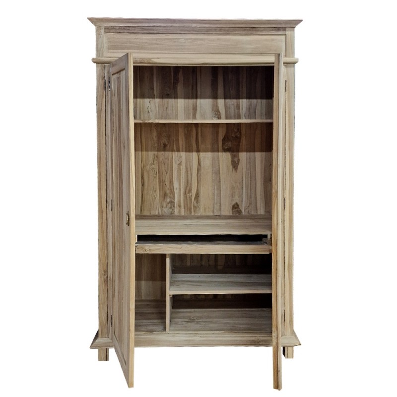 Artekko Munggur Ξύλινη Ντουλάπα σε Ανοιχτό Καφέ (130x58x210)cm