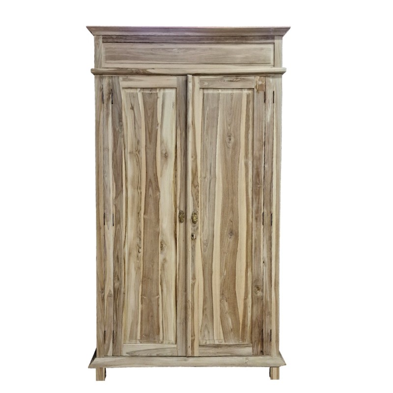 Artekko Munggur Ξύλινη Ντουλάπα σε Ανοιχτό Καφέ (130x58x210)cm