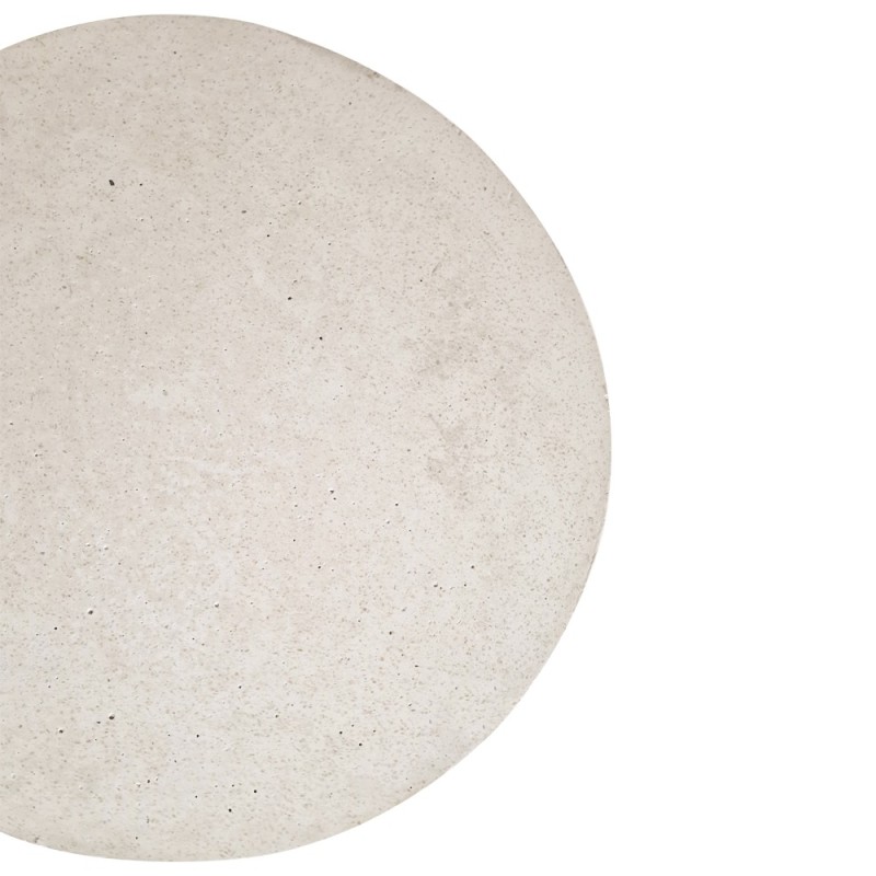 Artekko Solid Λευκό Βοηθητικό Τραπέζι από Terrazzo (51x51x70)cm