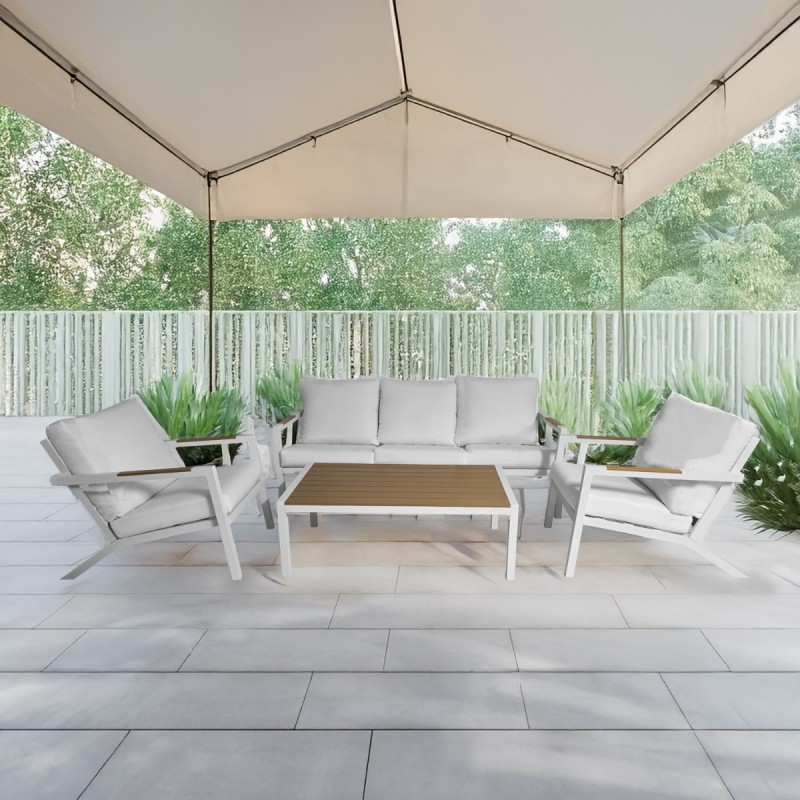 Artekko Alu Ξύλινο Τραπέζι Εξωτερικού Χώρου (170x70x42)cm