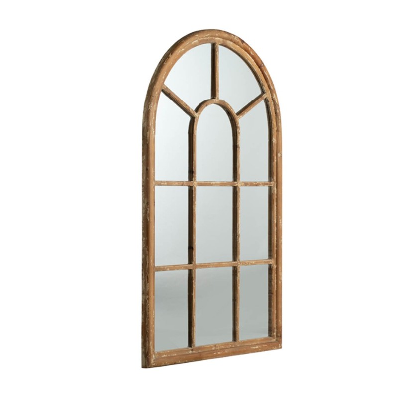 Artekko Arch Καθρέπτης Τοίχου Καφέ Πατίνα Ξύλο/Γυαλί (86.4x3.8x137.9)cm