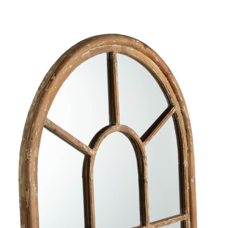 Artekko Arch Καθρέπτης Τοίχου Καφέ Πατίνα Ξύλο/Γυαλί (86.4x3.8x137.9)cm