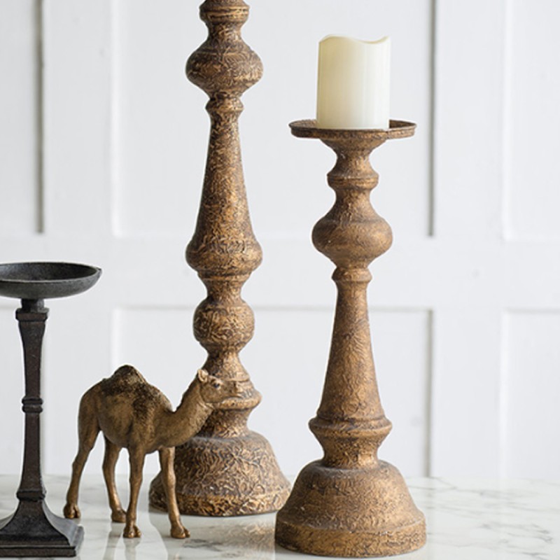 Artekko Alastair Κηροπήγιο Μεταλλικό Μπρονζέ (15.2x15.2x44.5)cm