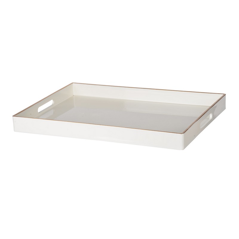 Artekko Tray Λευκός Πλαστικός Δίσκος Σερβιρίσματος (48x35.5x4)cm