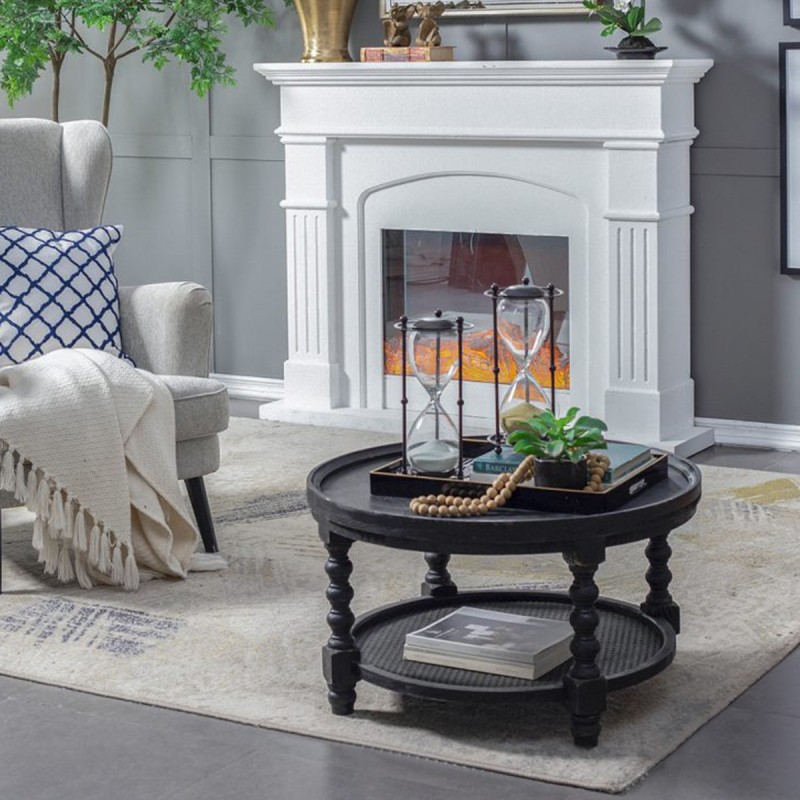 Artekko Hourglass Κλεψύδρα Διακοσμητική σε Μεταλλική Βάση Μαύρη με Λευκή Άμμο (15.8x15.8x33)cm