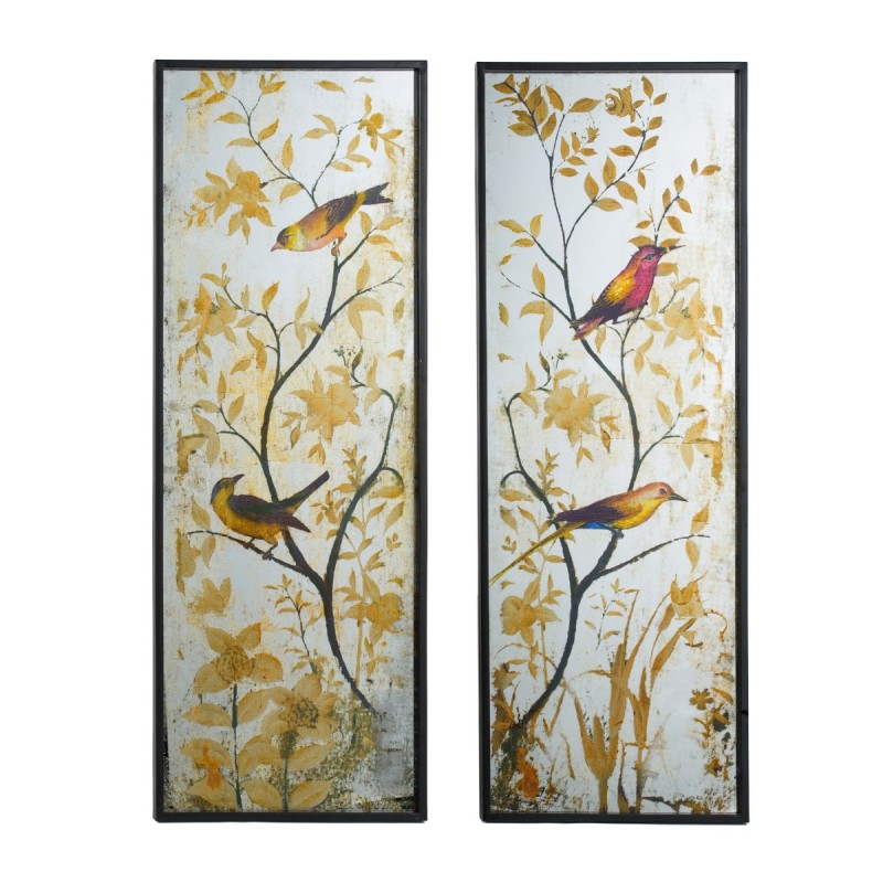 Artekko Wall Art MDF Κάδρα με Ζωγραφισμένο Καθρέπτη (43.4x2.5x119.9)cm 2pcs