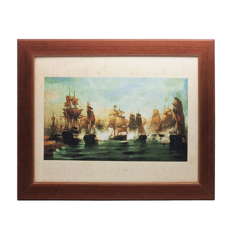 Artekko Artwork Κάδρο Ναυμαχία της Ναυπάκτου (47x37x2)cm