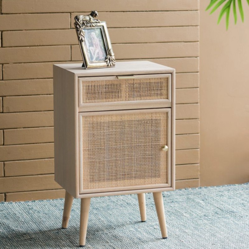Artekko Cons Κομοδίνο MDF Ψάθα Φυσική Απόχρωση (42x34.5x71)cm