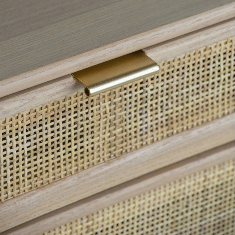 Artekko Cons Κομοδίνο MDF Ψάθα Φυσική Απόχρωση (42x34.5x71)cm