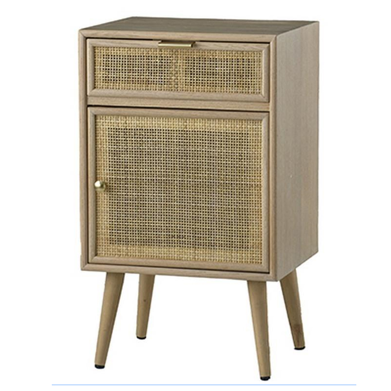 Artekko Cons Κομοδίνο MDF Ψάθα Φυσική Απόχρωση (42x34.5x71)cm