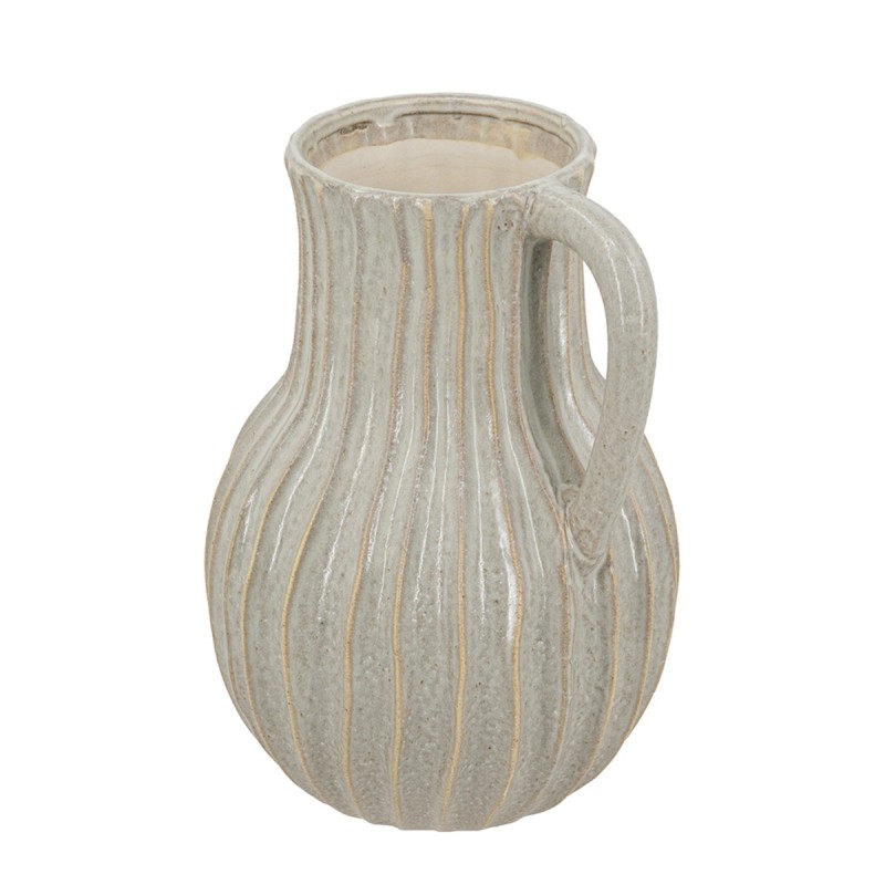 Artekko Akali Διακοσμητικό Βάζο Δοχείο Κεραμικό Μπεζ (23.5x20.5x30.5)cm