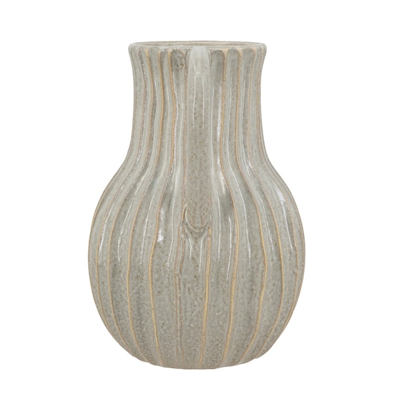 Artekko Akali Διακοσμητικό Βάζο Δοχείο Κεραμικό Μπεζ (23.5x20.5x30.5)cm
