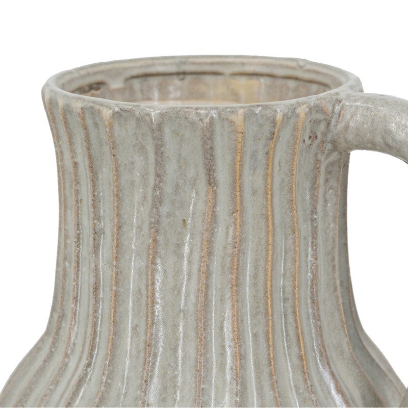 Artekko Akali Διακοσμητικό Βάζο Δοχείο Κεραμικό Μπεζ (23.5x20.5x30.5)cm