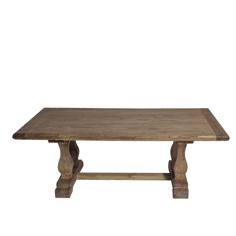 Artekko Deus Μασίφ Ξύλινο Τραπέζι Σαλονιού σε Φυσική Απόχρωση (130x70x46)cm