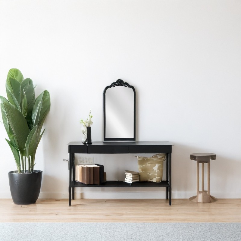 Artekko Dia Μαύρος Μεταλλικός Καθρέπτης Τοίχου (33x3x63)cm