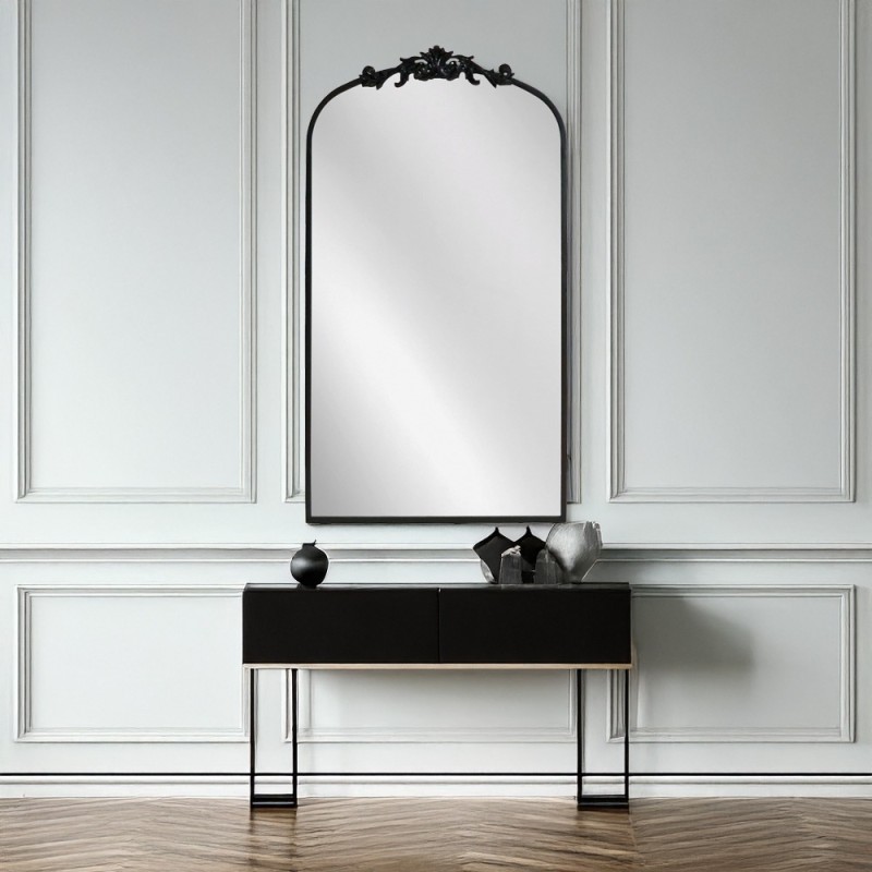 Artekko Dia Μαύρος Μεταλλικός Καθρέπτης Τοίχου (60x3x110)cm