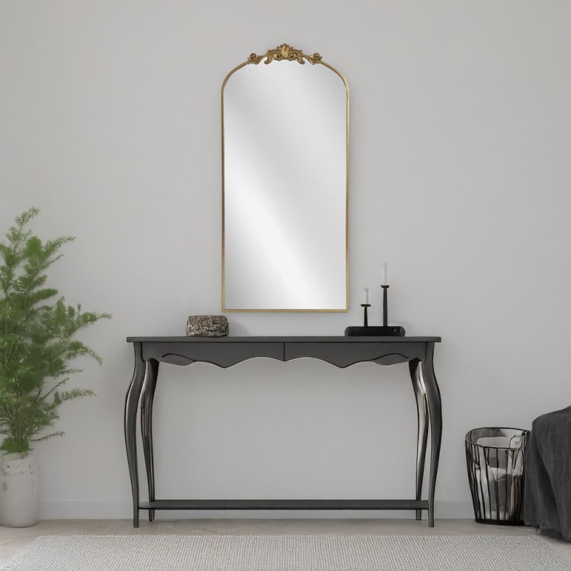 Artekko Dia Χρυσός Μεταλλικός Καθρέπτης Τοίχου (75x3x160)cm