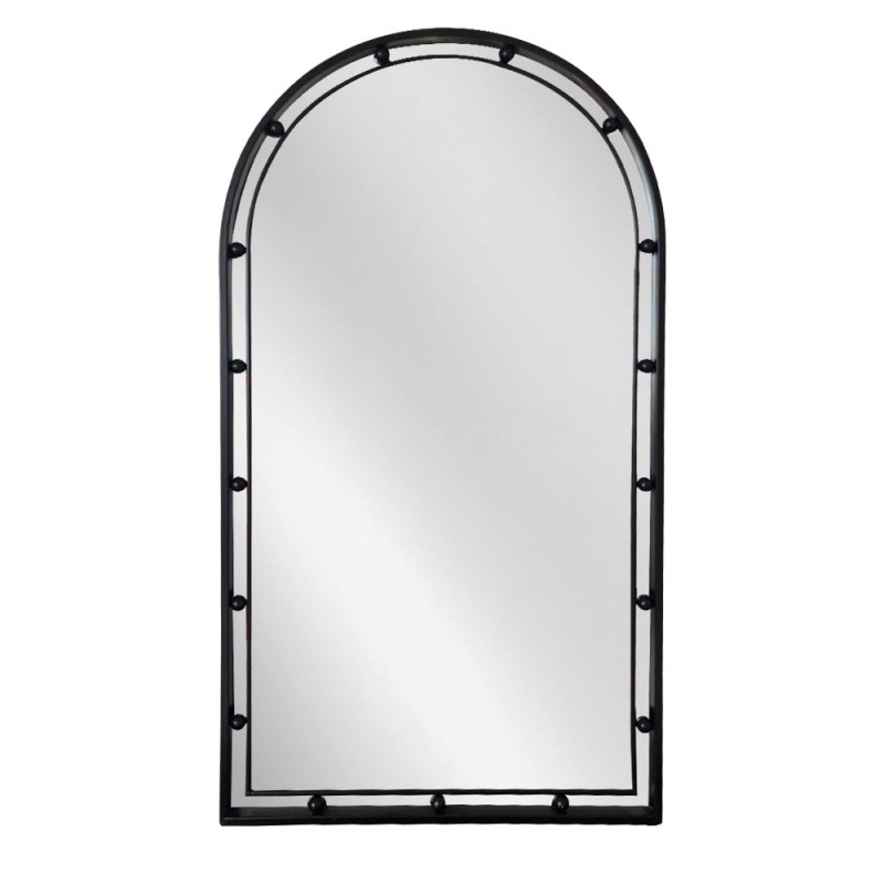 Artekko Dia Μαύρος Μεταλλικός Καθρέπτης Τοίχου (50x3.5x90)cm