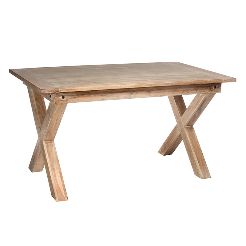 Artekko Attari Ξύλινο Τραπέζι σε Λευκή Πατίνα (140x80x76)cm