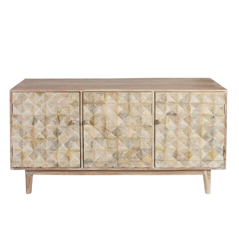 Artekko Attari Μασίφ Ξύλινος Μπουφές σε Λευκή Πατίνα (160x45x80)cm