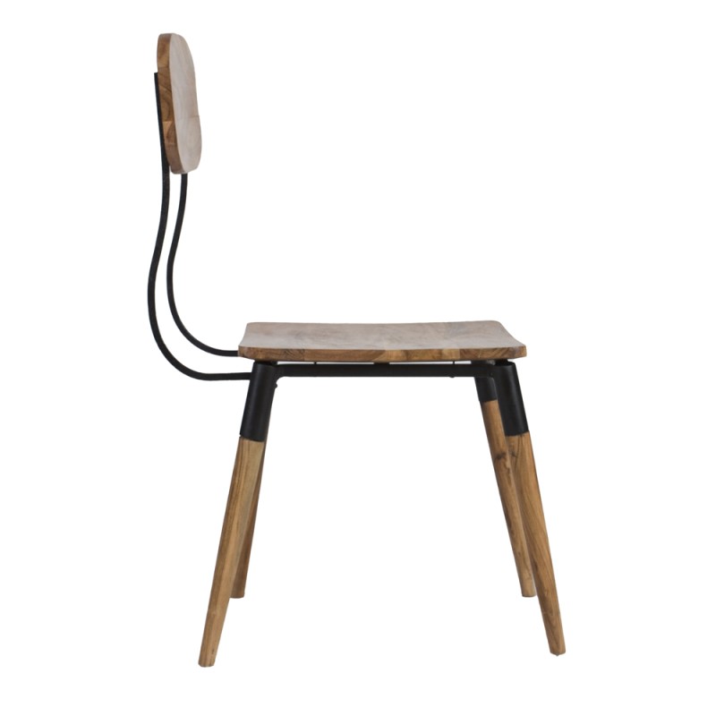 Artekko Attari Ξύλινη Καρέκλα σε Μελί Απόχρωση με Μέταλλο (45x60x96)cm