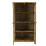 Artekko Mandala Σκαλιστή Ξύλινη Ντουλάπα σε Φυσική Απόχρωση (100x53x185)cm