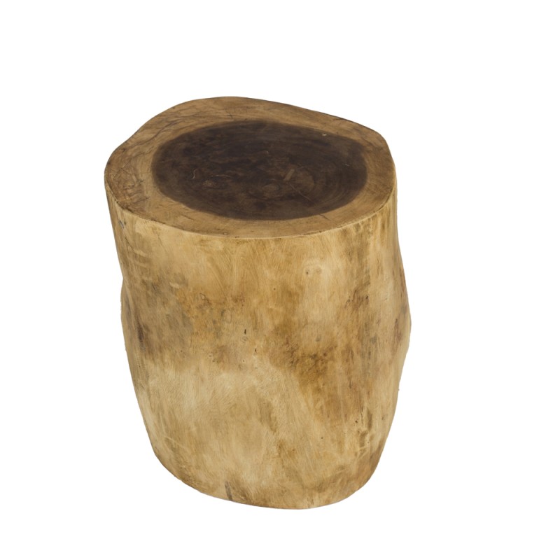 Artekko Munggur Ξύλινο Βοηθητικό Τραπέζι (Σκαμπό) από Κορμό σε Φυσική Απόχρωση (43x43x48)cm