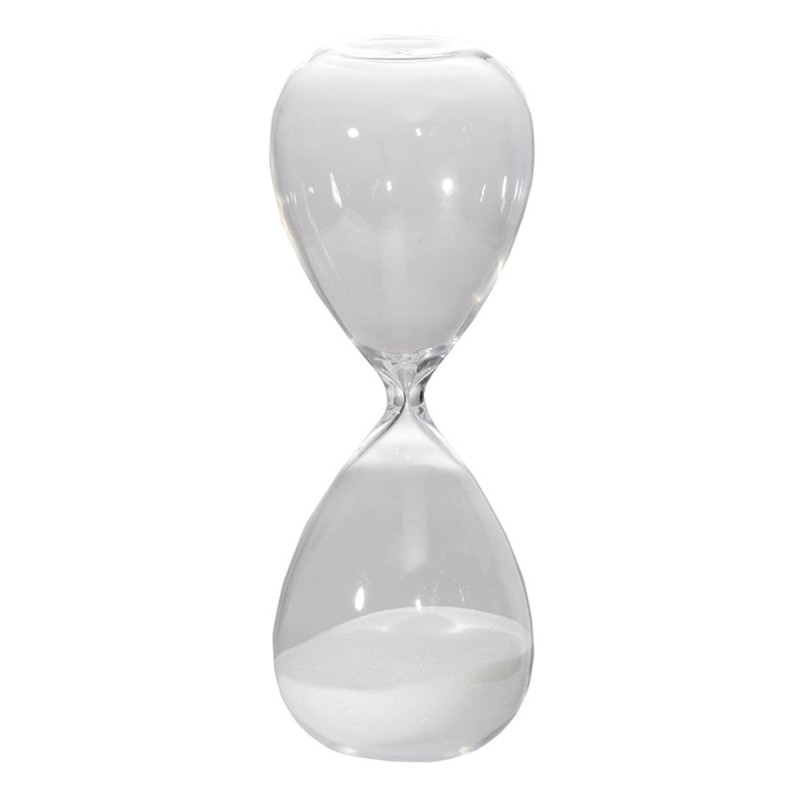 Artekko Hourglass Γυάλινη Διακοσμητική Κλεψύδρα με Λευκή Άμμο (7.5x7.5x20.3)cm