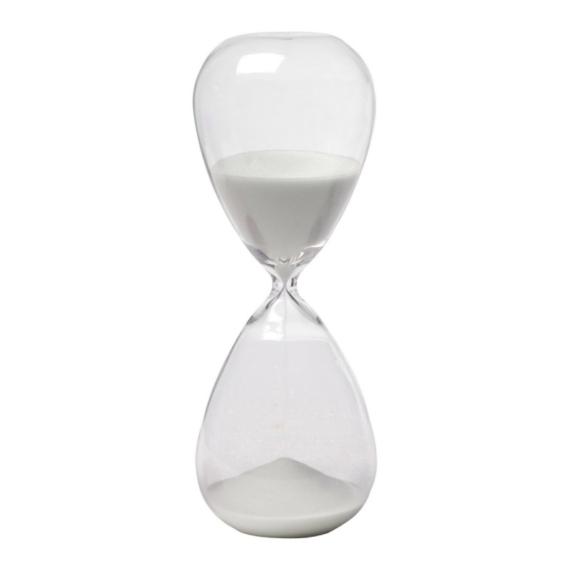 Artekko Hourglass Γυάλινη Διακοσμητική Κλεψύδρα με Λευκή Άμμο (7.5x7.5x20.3)cm