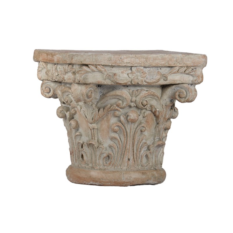 Artekko Pedestal Διακοσμητικό Βάθρο Ανθοστήλη από Μαγνήσιο Μπεζ (25.4x25.4x22.9)cm