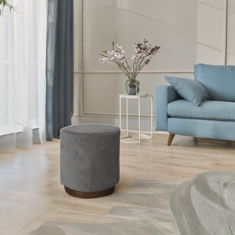 Artekko Cloud Γκρι Υφασμάτινο Σκαμπό (Φ41x44)cm