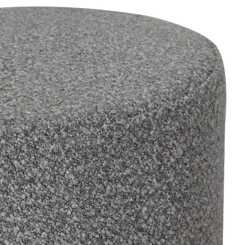 Artekko Cloud Γκρι Υφασμάτινο Μπουκλέ Σκαμπό (Φ41x44)cm