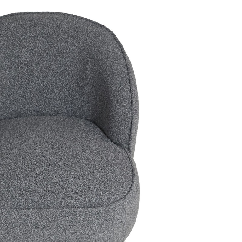 Artekko Cloud Γκρι Υφασμάτινη Μπουκλέ Πολυθρόνα (78x81x74)cm