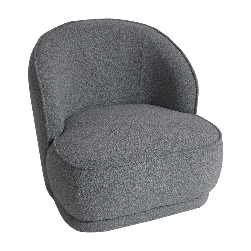 Artekko Cloud Γκρι Υφασμάτινη Μπουκλέ Πολυθρόνα (78x81x74)cm