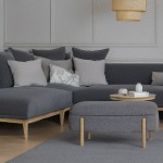 Artekko Cloud Γκρι Υφασμάτινο Μπουκλέ Σκαμπό Ταμπουρέ με Αποθηκευτικό Χώρο (108x41x48)cm