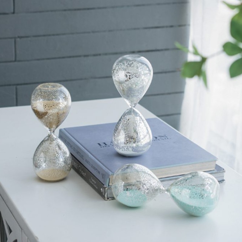 Artekko Hourglass Γυάλινη Διακοσμητική Κλεψύδρα με Λευκή Άμμο (8x8x20.5)cm