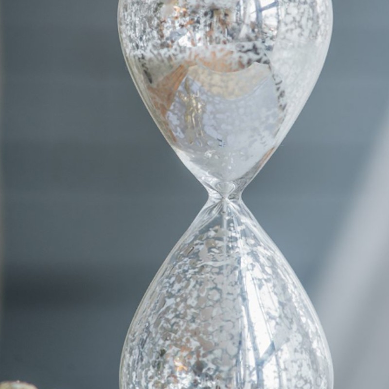 Artekko Hourglass Γυάλινη Διακοσμητική Κλεψύδρα με Λευκή Άμμο (8x8x20.5)cm