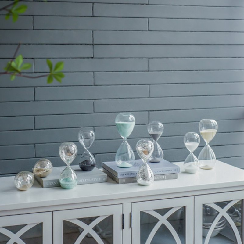 Artekko Hourglass Γυάλινη Διακοσμητική Κλεψύδρα με Λευκή Άμμο (8x8x20.5)cm