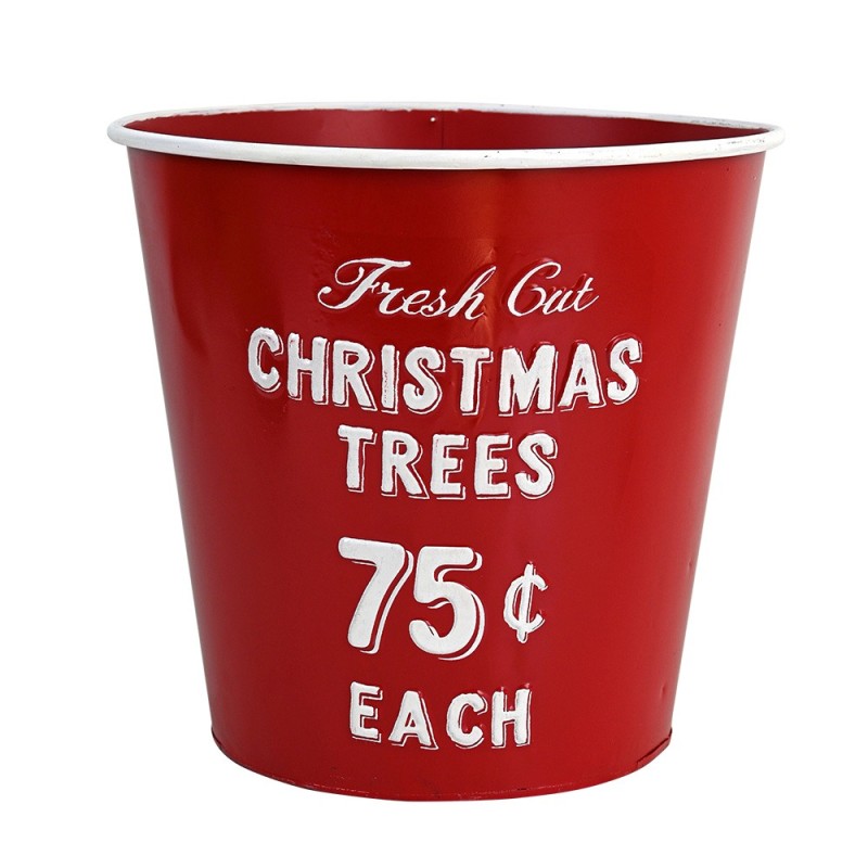 Artekko Umoft Γλάστρα Χριστουγεννιάτικη Κόκκινη (33x33x31)cm