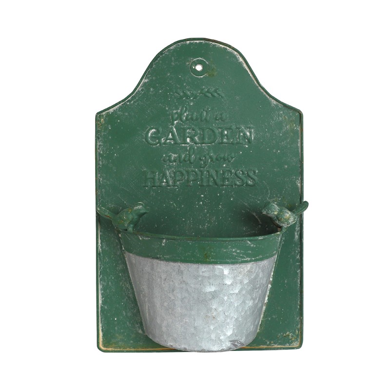 Artekko Wall Planter Πράσινο Μεταλλικό Κασπώ Τοίχου (23x10x36)cm