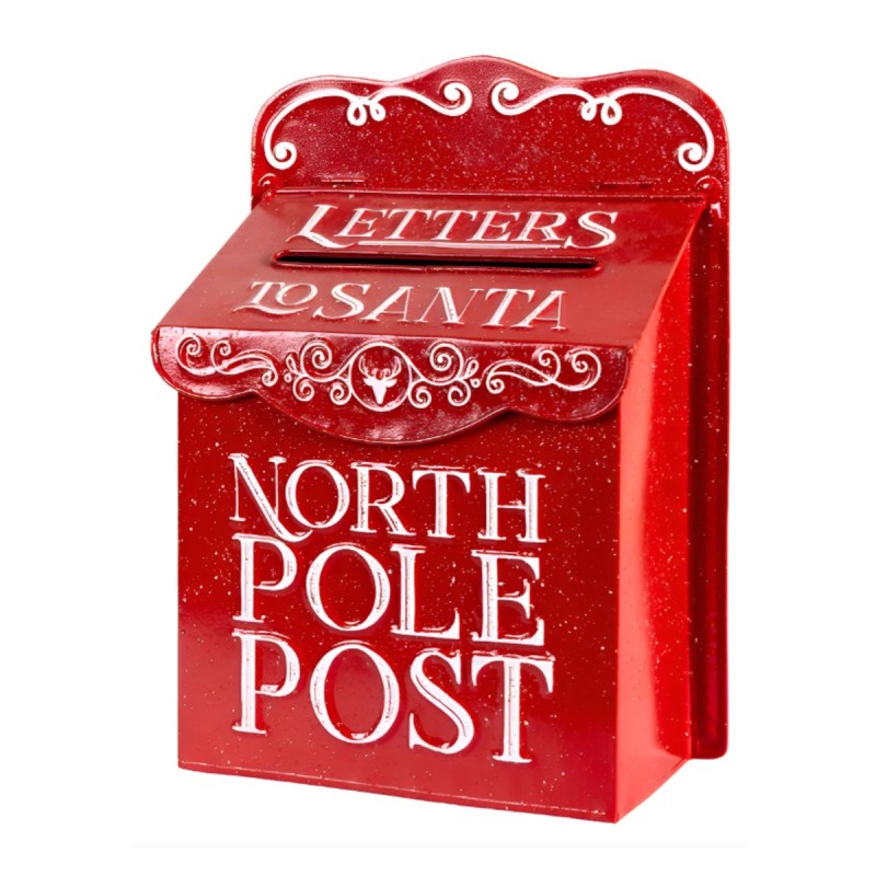 Artekko Xmas Mailbox Κόκκινο Μεταλλικό Γραμματοκιβώτιο (26x12x35)cm
