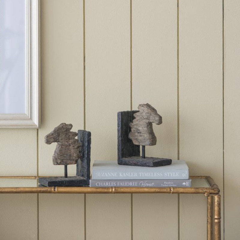 Artekko Βιβλιοστάτες διακοσμητικοί "Horse head" Σετ/2