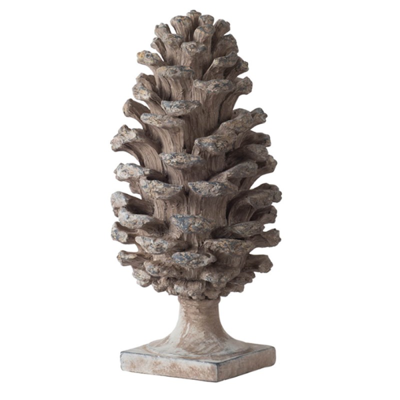 Artekko Pine Cone Διακοσμητικό Γλυπτό Κουκουνάρα Ρητίνης Γκρι (18x18x36)cm