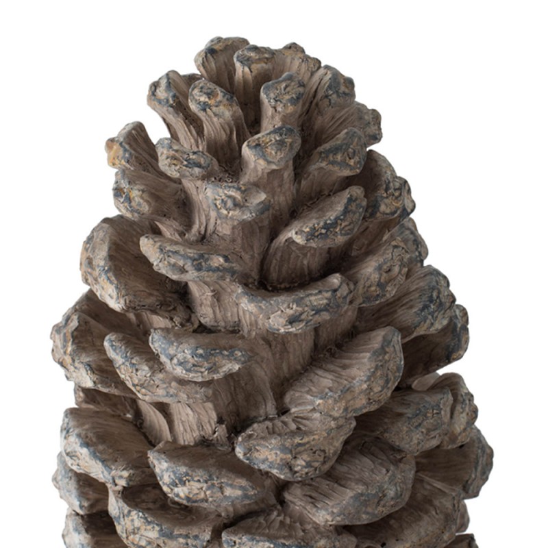 Artekko Pine Cone Διακοσμητικό Γλυπτό Κουκουνάρα Ρητίνης Γκρι (18x18x36)cm