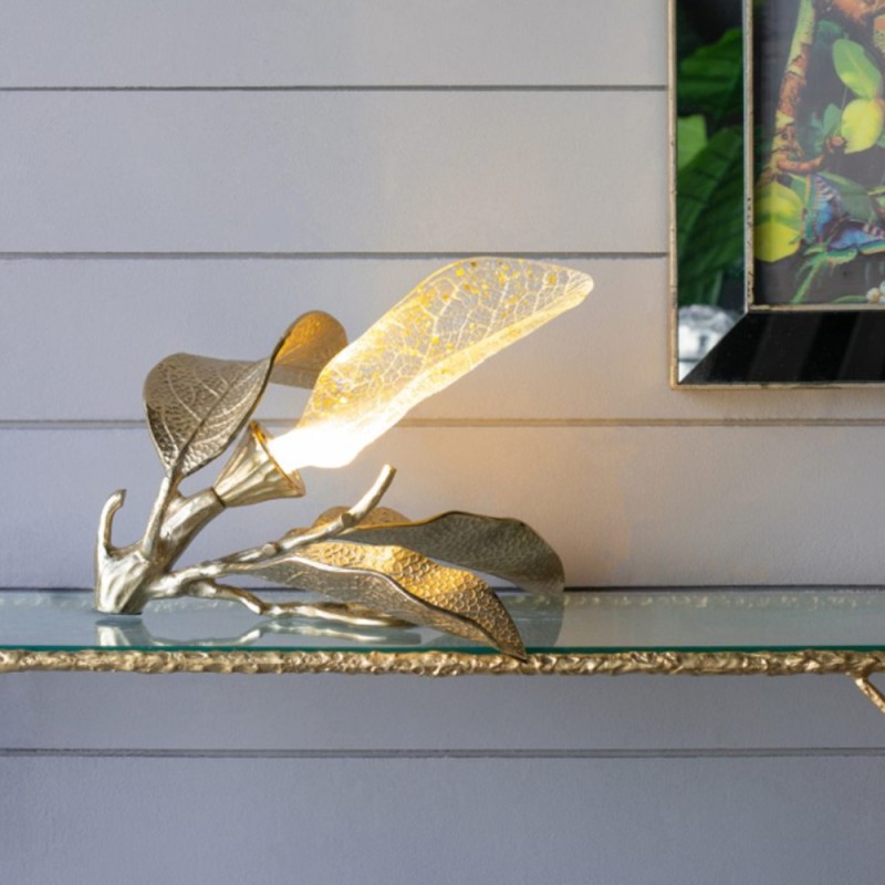 Artekko Leaves Φωτιστικό Επιτραπέζιο Μέταλλο Χρυσό (47x43.2x26.7)cm