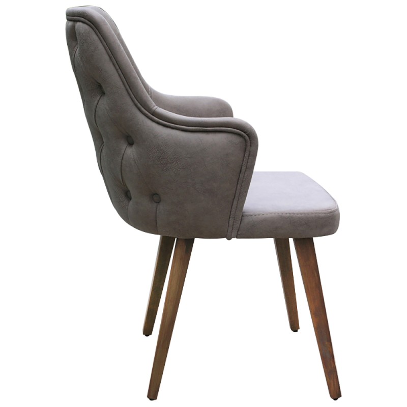 Artekko Ukoamik Υφασμάτινη Ξύλινη Καρέκλα (56x66x93)cm