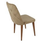 Artekko Lotus Καφέ Βελούδινη Καρέκλα (49x60x90)cm