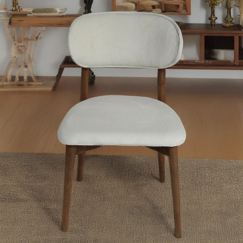 Artekko CHAIR BOMONTİ WALNUT LİGHT  LEGS FABRİC TIFFANY 01