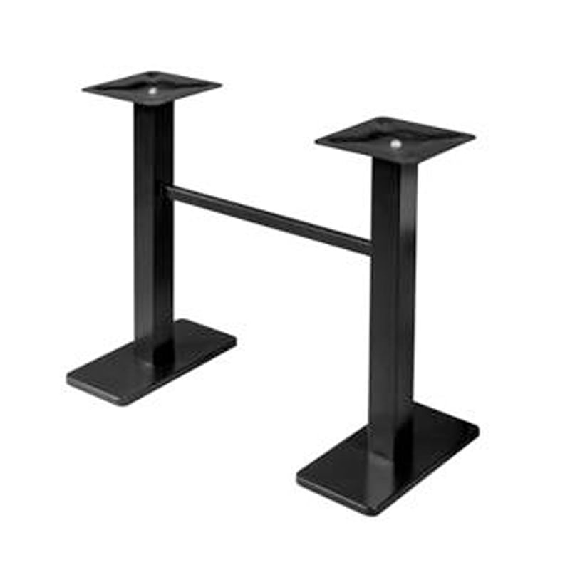 Artekko Hus Βάση Τραπεζιού Διπλή Μεταλλική Τετράγωνη Μαύρη (122x70x70)cm